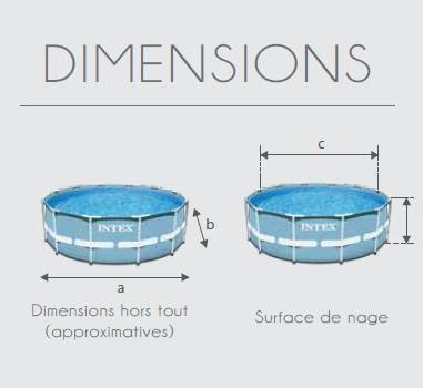 piscine intex dimension