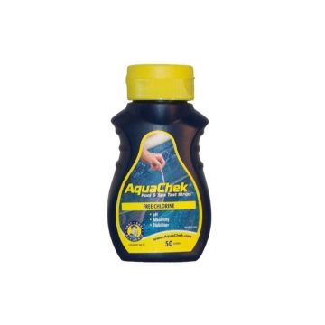 AquaChek jaune bandelettes (Chlore libre, pH, alcalinité, stabilisant).