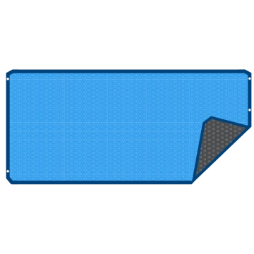 Bâche 4 côtés bordée bleue/noire 400 microns NIAGARA