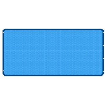 Bâche 4 côtés bordée bleue 400 microns NIAGARA